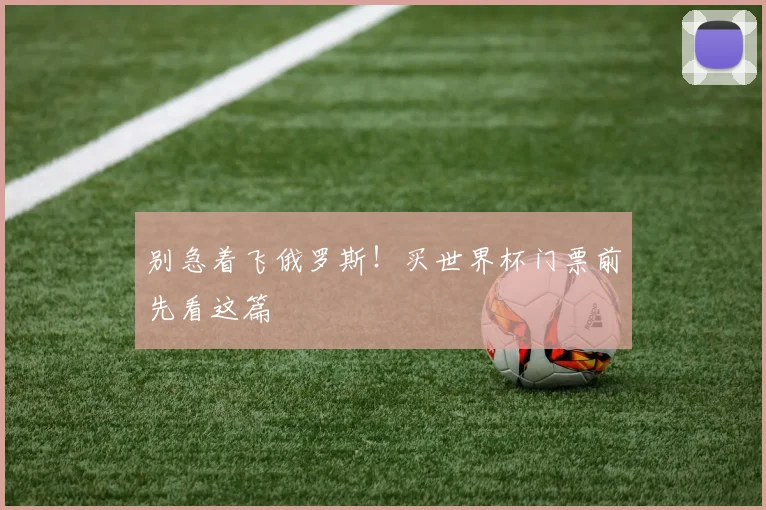 别急着飞俄罗斯！买世界杯门票前先看这篇